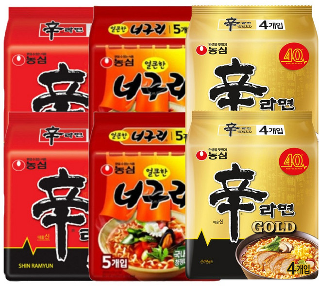 농심 신라면10봉+신라면골드8봉+너구리10봉, 28개