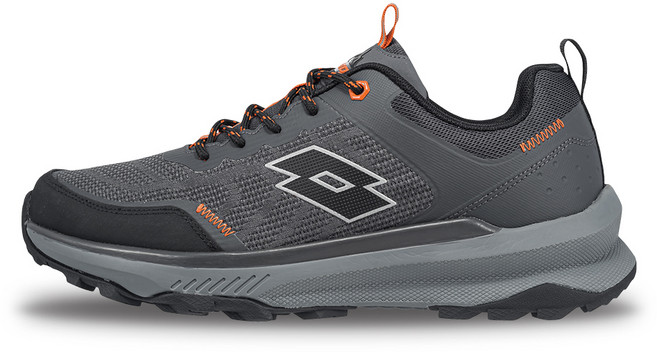LOTTO 男款寬楦 CT 650 防潑水越野跑鞋 灰黑 LT5AMR9258