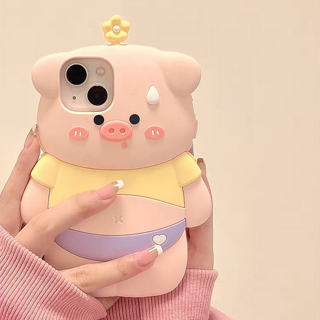 갤럭시 a56 36 26 25 17 16 꽃돼지 인형 젤리 케이스