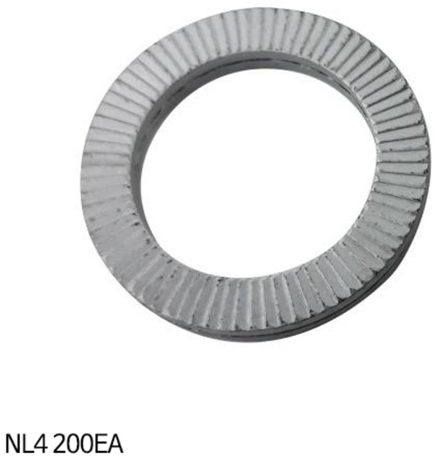 한국노드락 풀림방지와셔 NL4 스틸 200개입, 1, 1개