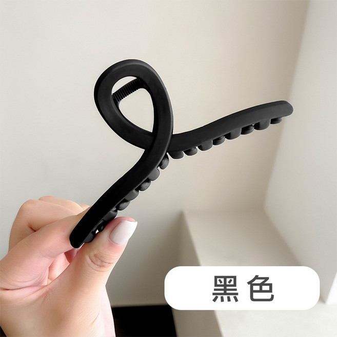 丹丹悅生活 韓風交叉大鯊魚夾髮夾，磨砂質感髮飾