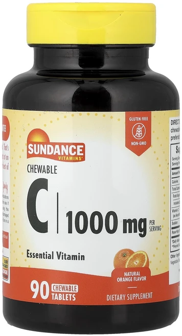 선댄스 비타민 츄어블 C 내추럴 오렌지 500mg 90, 90정, 6개 - 쿠팡