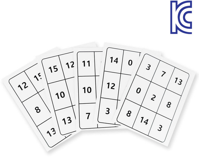 [KC인증] JL매직 관객이 생각한 숫자를 카드를 통해 마술사가 맞히는 마술 숫자카드(1~15), 1세트