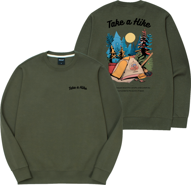 옥스타 남녀공용 달빛 하이킹 특양면 맨투맨 4SSP019