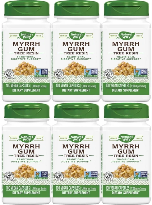 네이처스웨이 몰약검 나무 수지 550mg, 6개, 100정 - 쿠팡