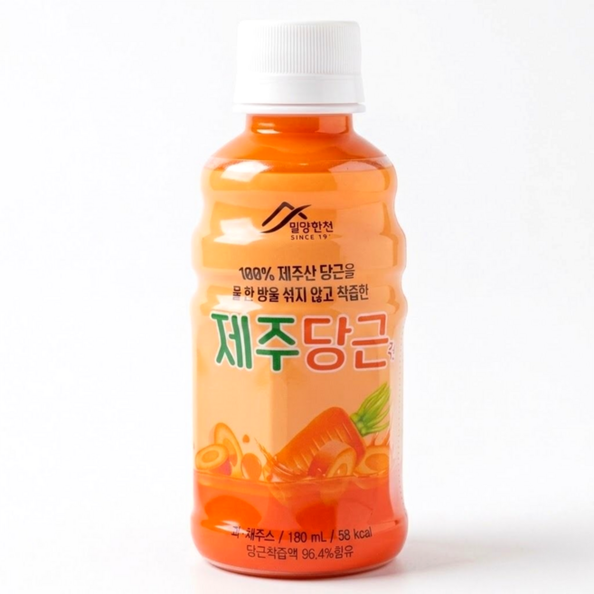당근 주스 국내산 제주 100% 착즙, 180ml, 15개