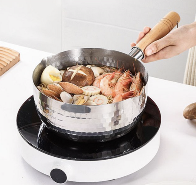 일본항공냄비 가벼운냄비 초경량 스텐냄비 일본라면냄비, 18cm, 1개