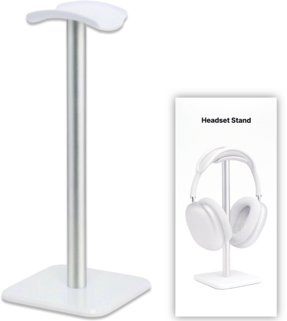 모앤픽 흔들림 없는 헤드셋 스탠드 거치대, 화이트