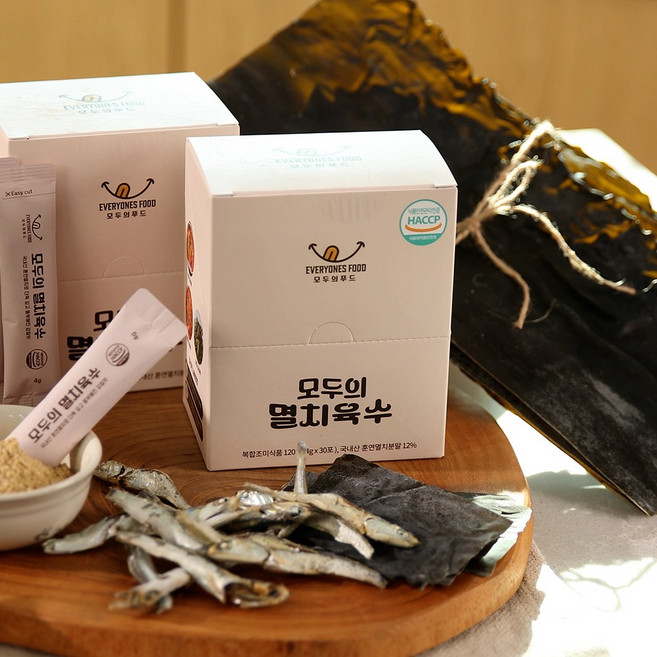 모두의 멸치육수 120g 30인분 해물육수 다시팩 고체육수 코인육수 조미료 가루 분말 동전, 1개
