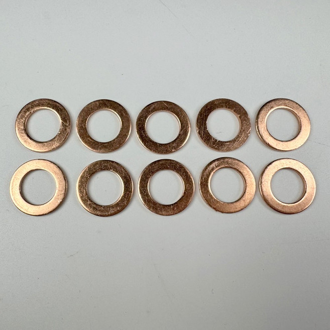 오토바이 드레인볼트 용 구리와샤 구리와셔 10개입, 1세트