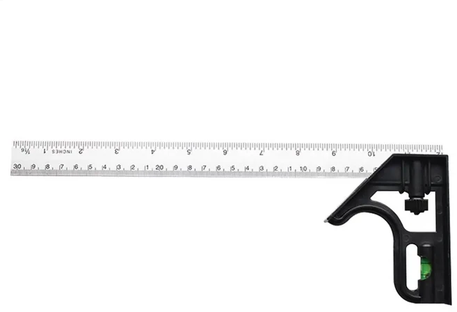 콤비네이션 스퀘어 목공 측정 도구 금속 눈금자 프레임 T 세트 12 인치, [01] 1pcs, 1.1개