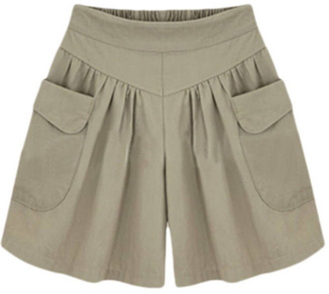 Makone 여성 여름 빅사이즈 쿨 반바지 포켓 허리밴딩 5부 팬츠