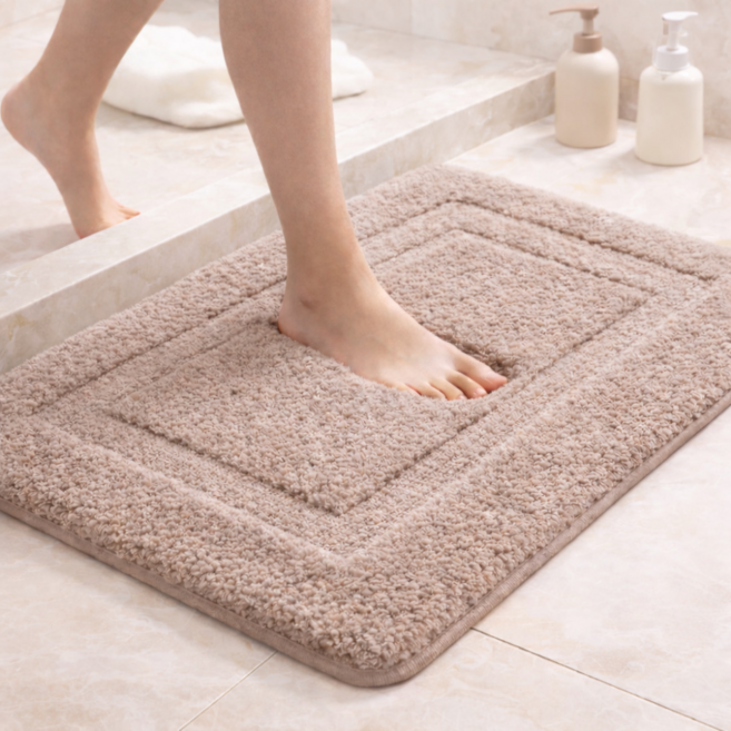 핫쏘잇 물기순삭 두툼한 극세사 호텔 발매트, 매트브라운