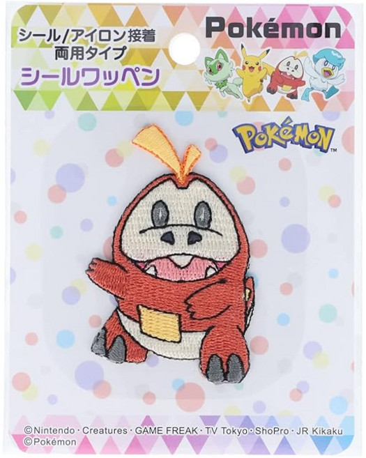 이나가키 패션 포켓몬 스티커 와펜 호게타 스티커 아이론 접착 양용 타입 POW002