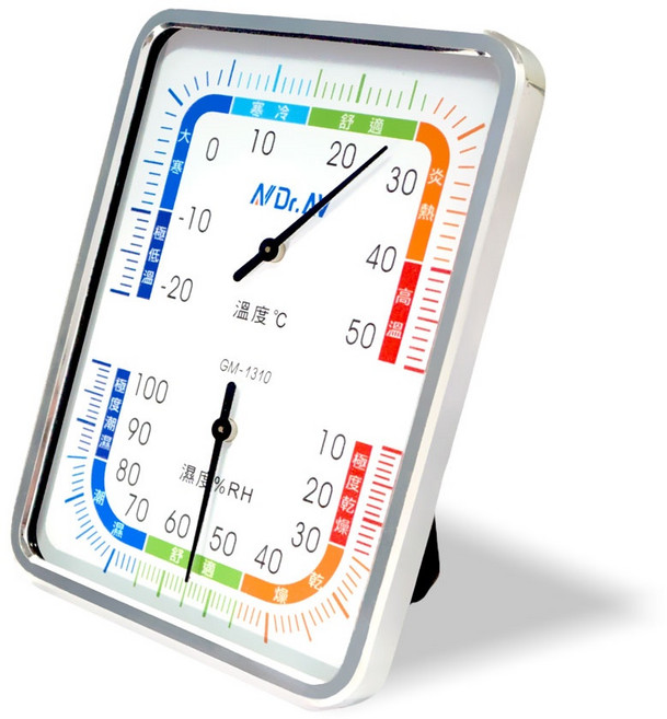 Dr.AV 溫濕度計 方型大面板 指針式彩色溫濕度計 GM-1310, 1個