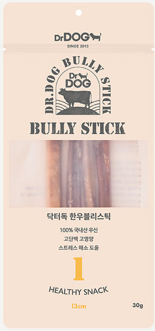 닥터독 한우 우신 블리스틱 수제간식 S-4P(소형견용) 30g, 1세트, 소고기