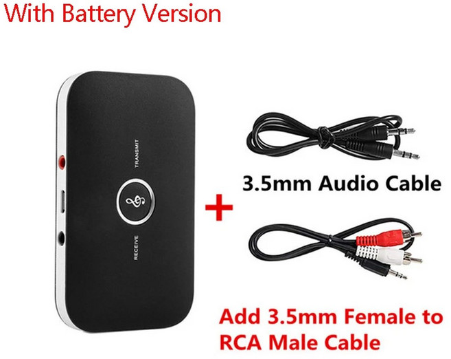 키트 스테레오 차량용 폰 5 수신기 TV 무선 송신기 오디오 PC 잭 음악 3 RCA 블루, with RCA cable 1