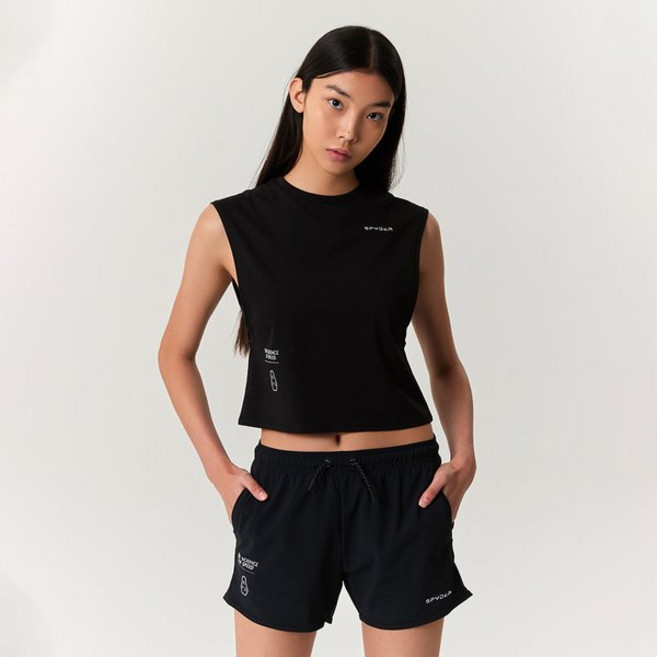 매장정품 SPYDER 스파이더 여성 냉감 4WAY 스트레치 반바지 SPJMCNTR251WBLK 1496772