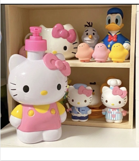 헬로키티 캐릭터 비누 샴푸 디스펜서 500ml, 핑크, 1개