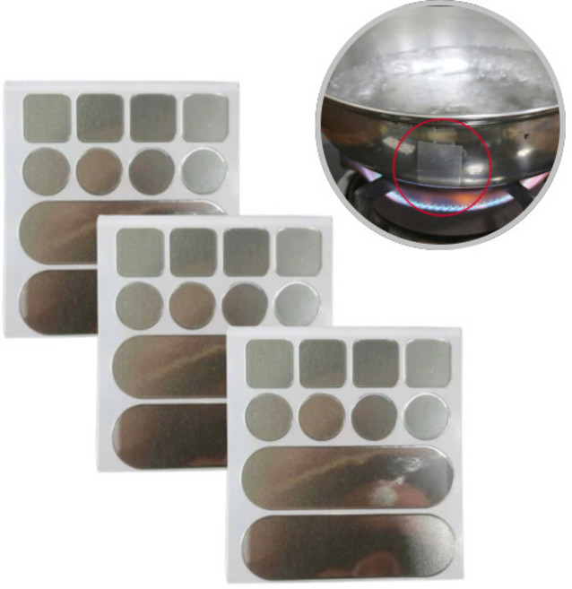 도나토르 냄비 구멍 찢어짐 수리 패치 스티커, 3개, 실버