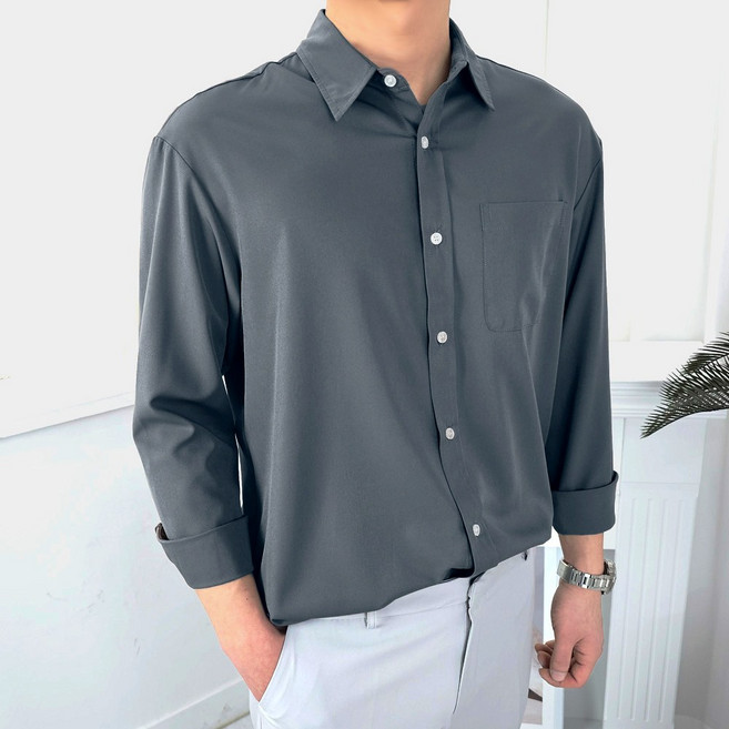 디알엠 남자 셔츠 오버핏 링클프리 구김없는 셔츠 빅사이즈