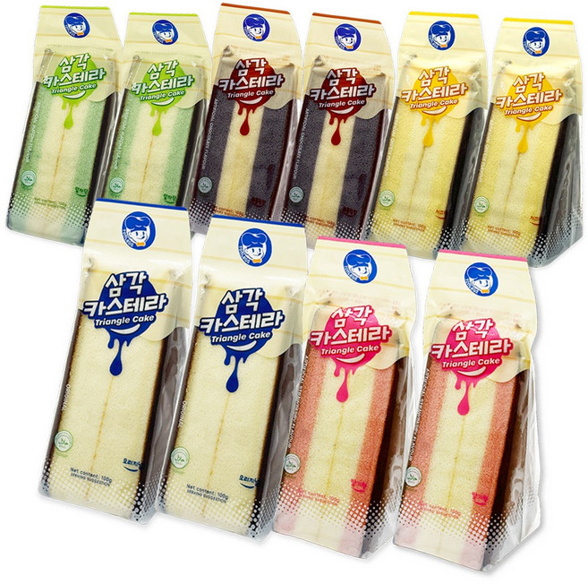 삼각 카스테라 다섯가지 맛, 20개, 100g