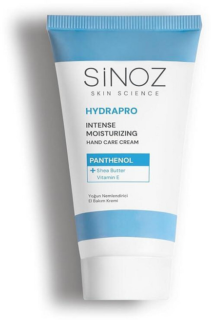 Sinoz 인텐시브 모이스처라이징 핸드 케어 크림 | 비타민 E 및 판테놀 함유 건조하고 갈라진 손에 영양 공급 끈적이지 않고 빠르게 흡수되는 포뮬러 50ml