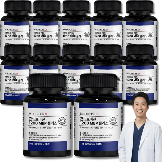 [정품] 상어연골 콘드로이친 1200 MBP 식약처 HACCP 인증, 12개, 60회분