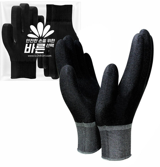 장갑이네 바른 PU 얇은 폴리 속장갑 10켤레, 검정S 10켤레, 1개