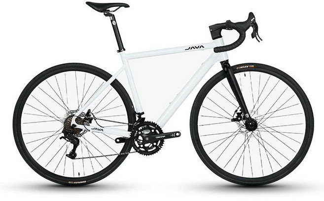Java 알루미늄 합금 로드 자전거 화이트/블랙 14단 디스크 브레이크, 2. S(164-171cm), A. 흰색, 1개