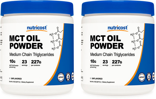 뉴트리코스트 MCT 오일 파우더 8oz 무맛 2병, 2개, 227g