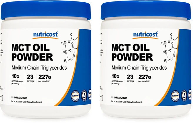 뉴트리코스트 MCT 오일 파우더 8oz 무맛 2병, 2개, 227g - 쿠팡