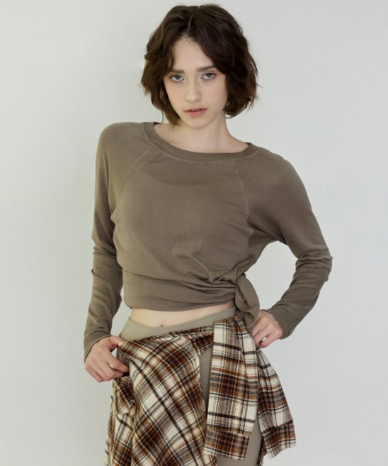 DEVIWEAR 데비웨어 여성요가복 DEVI-T0027-브라운 필라테스 소프트 슬릿 커버업 740115