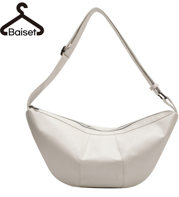 베이젯 가벼운 가죽느낌 크루아상백 메신저백