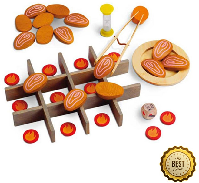 5세 고기굽기 보드게임 소근육발달 집게놀이 창의교구 균형잡기 유치원, 1개