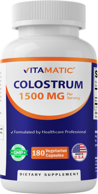 비타매틱 소 초유 1500 mg (30% IgG 기준) - 180캡슐 (30회분), 1개, 180회분