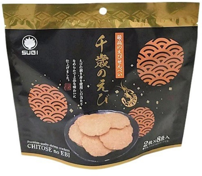 SUGI製菓 千歲之蝦 蝦味仙貝 海鮮餅 日本原裝進口, 1個, 千歲之蝦(2026.9.29)