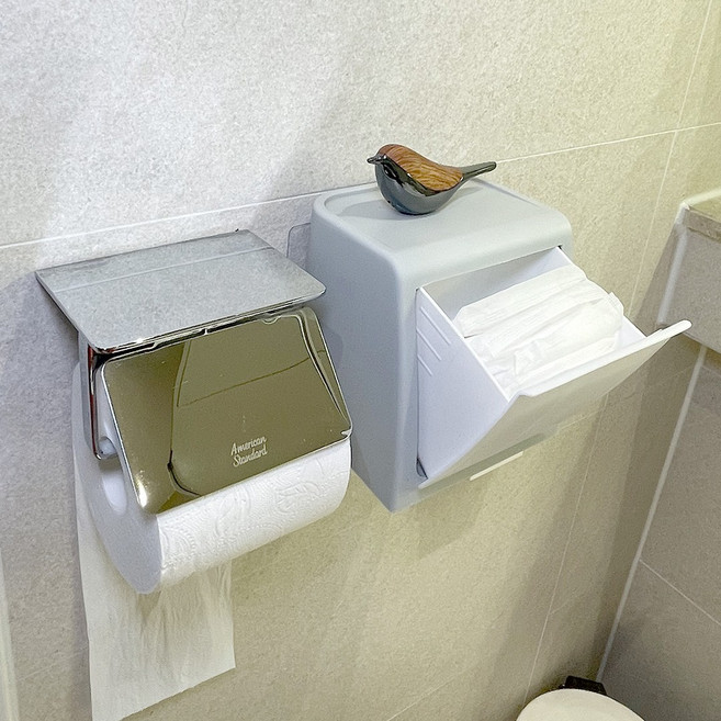 셀렉트디 무타공 화장실 욕실 주방 화장대 생리대 여성용품 보관함 정리함 수납함 디스펜서 벽걸이 다용도 접착식 머리끈 면봉 화장솜 티백, 화이트, 1