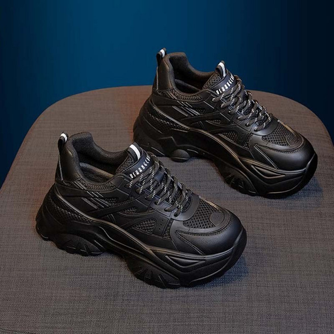 老爹鞋 厚底 百搭網麵小白休閒運動鞋