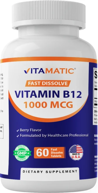 비타민 B12 1000 mcg 패스트 리졸브 정제, 1개 - 쿠팡