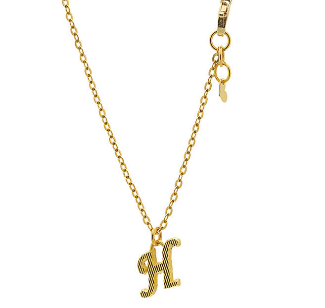 24k 1돈 순금이니셜목걸이 3.75g+18k붕어장식