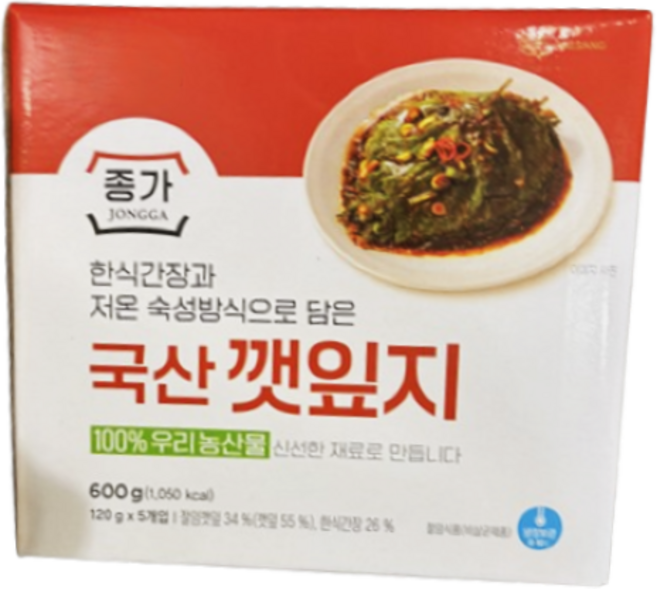 종가집 국산 깻잎지 120gx5, 120g, 5개