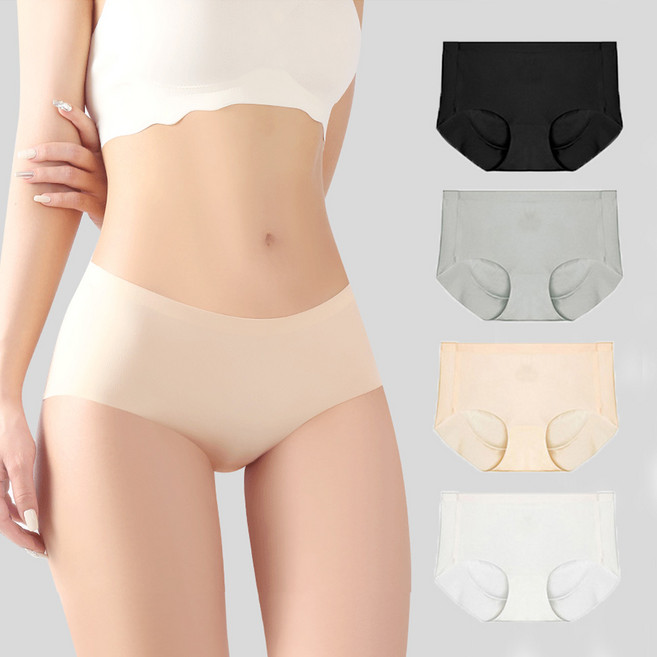 진우 냉장고팬티 아이스 실크 심리스 무봉제 쿨링 여름 얇은 땀흡수 통기성 노라인 3장세트