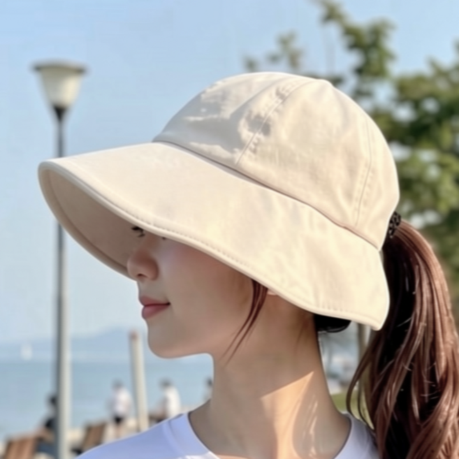 크로스몰 자외선차단 와이어 챙넓은 버킷햇