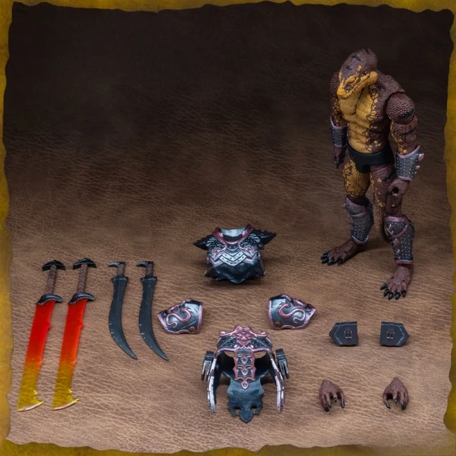 Savage Crucible Lizardman 1/12 액션 피규어, 06 Luxury Empire Sentin