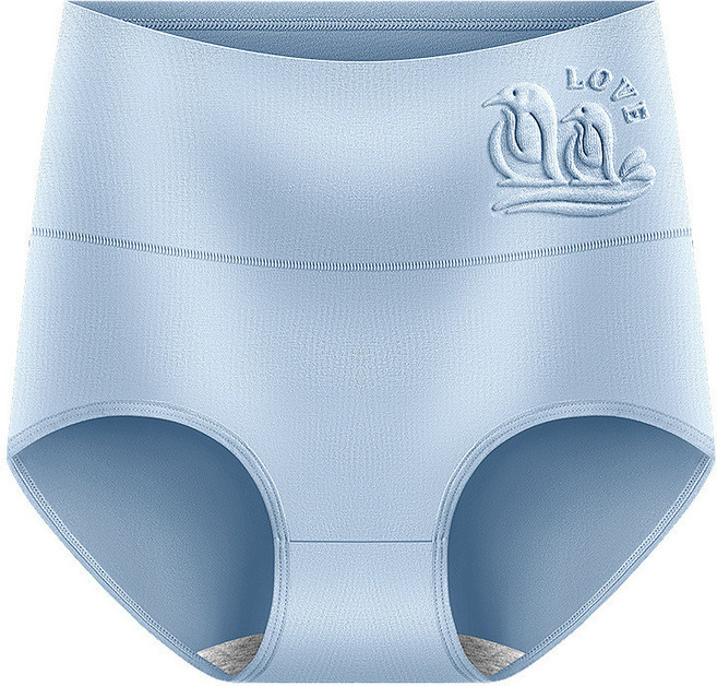 純棉高腰三角內褲 舒適透氣 提臀底褲, 灰藍,XL【110-145】