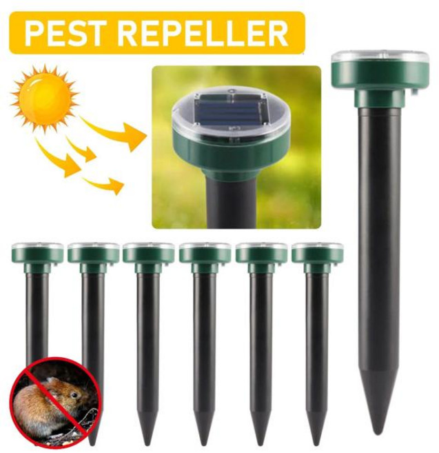 뱀퇴치기 초음파퇴치기 두더지 태양광 발전 해충 퇴치기 잔디 정원 방제용 초음파 고퍼 뱀 설치류 체이서 4 개 8, 4PCS