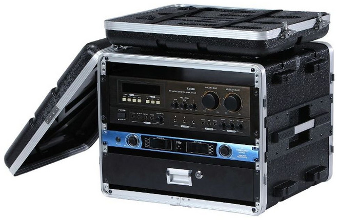 랙케이스 앰프 이동형 무대 오디오 케이스 ABS- 8U, 6U(깊이 22CM)