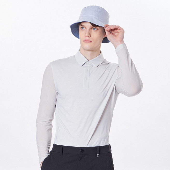 볼빅 10%다운로드쿠폰 남성 골프 에센셜 시즌패턴 냉감 긴팔 티셔츠 VMTSO493_LG