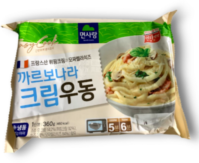 면사랑 까르보나라 크림우동, 360g, 2개